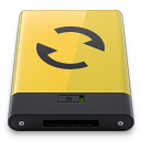 Yellow Sync Icon 128x128 png